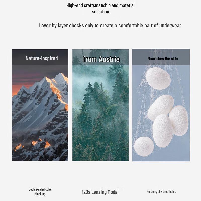 Lonsa Men's 120s Modal Silk Blend Antibacterial Boxer Briefs