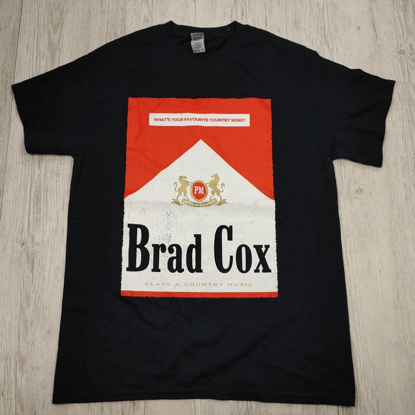 Brad Cox Marlboro Parody 100% Cotton T-shirt Mens Tees Top Size M Black Graphic Tee Country Music Band M