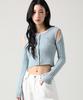 AVANDRESS Irene Shoulder Cutting Round Knit Charcoal