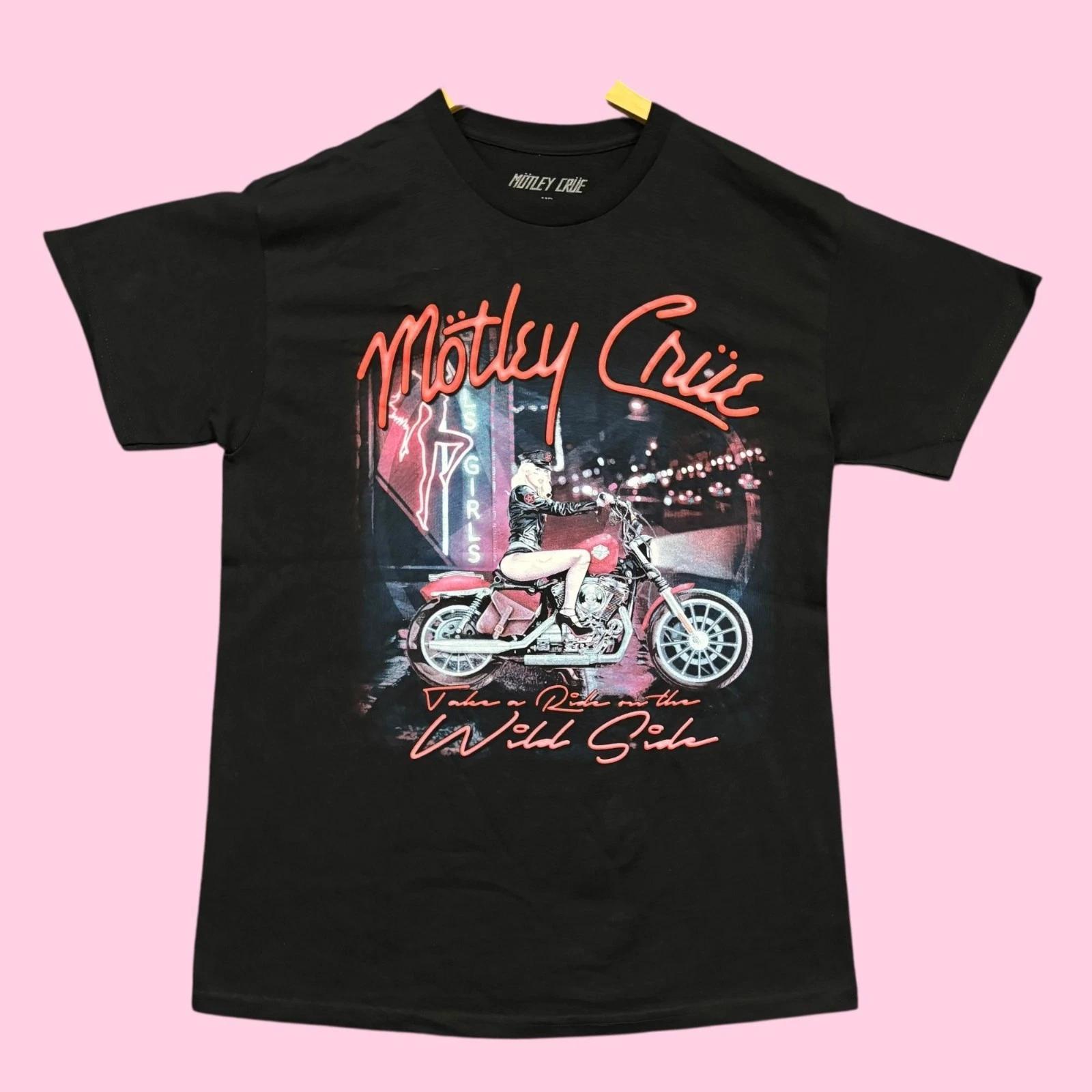 Motley Crue Take A Ride On The Wild Side Heavy Metal Band Tee M M