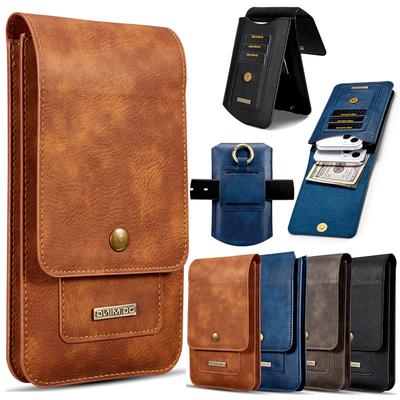 Universelle Leder-Geldbörse Handyhülle Gürtelclip Abdeckung Für Für Iphone Für Samsung Xiaomi Hüfttasche Holster Tasche für Outdoor-Sport Laufen