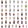 50pcs 4x7cm Labubu Cute Doll Graffiti Stickers Skateboard Suitcase Guitar Kettle Decoration Party Favors Gift Kids Prize