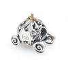 White Copper Disney 100th Anniversary Cinderella Carriage Charm Beads for Women