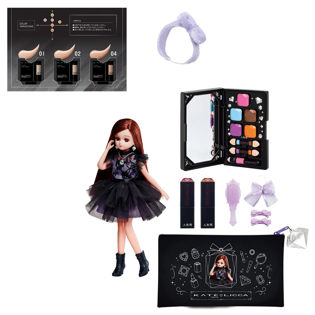 

Производитель Takara Tomy Doll KATE LICCA My DX Original Hair Foundation Sample Included Play Toy Ages [С бонусом] Licca-chan -Make Color- Band/KATE