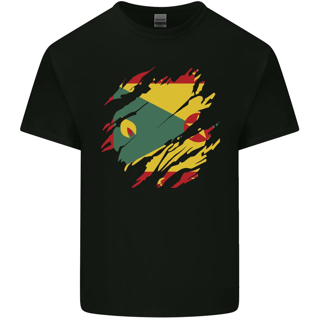 Torn Grenada Flag Grenadians Day Football Unisexs Light Cotton Tshirt