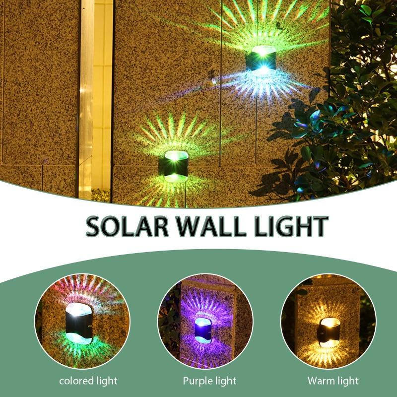 4LED Solar LED Lights Outdoor Garden Lights Solar Step Deck Light Lamp Sunlight Courtyard Decor Solar Garden Lamp Wall Lighting