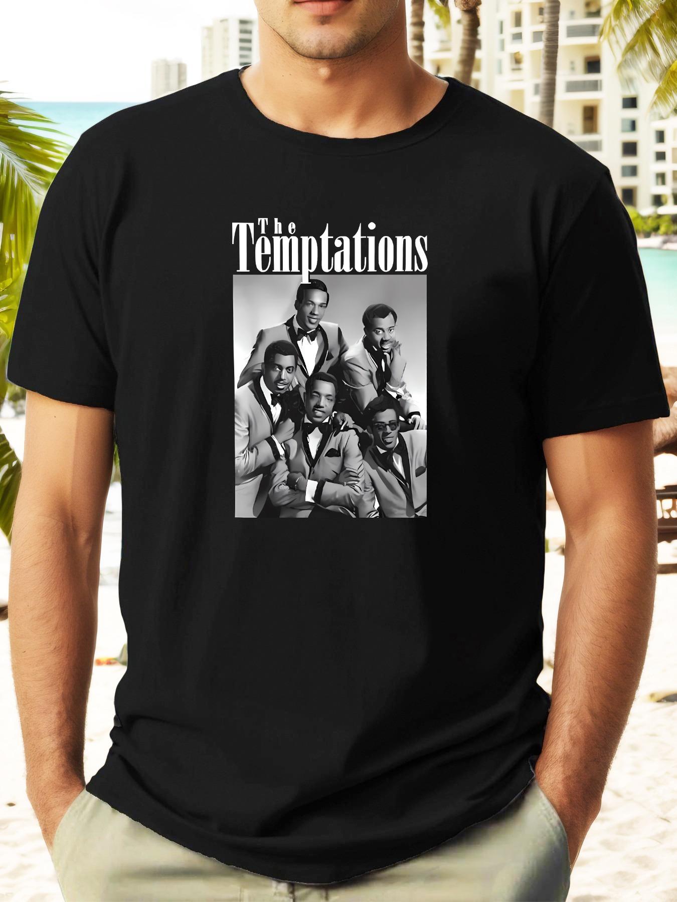 The Temptations Vintage Band Graphic T-shirt - Casual Summer Short Sleeve Tee L