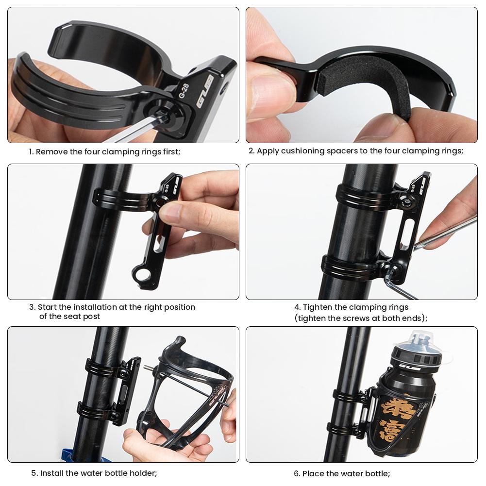 Aluminum Alloy Water Bottle Cage Holder Mount Adapter Quick Release Bike Bottle Cage Adapter for Water Bottle Holder Mount