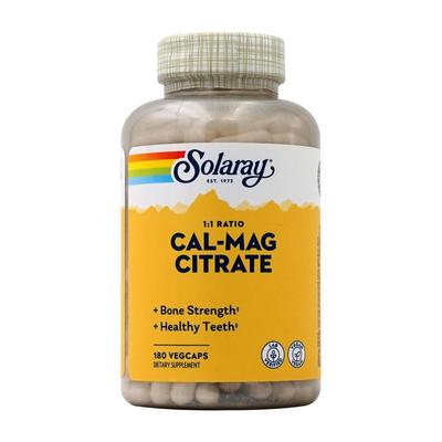 Cal-Mag Citrate 1:1 Ratio, 180 VegCaps