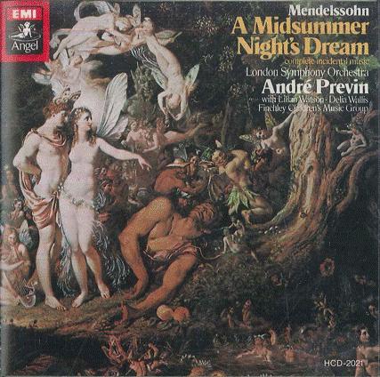 

CD ANDRE PREVIN LONDON SYMPHONY ORCHE Mendelssohn A Midsummer Nights Dre HCD2021 ANGEL Japan Classical Used