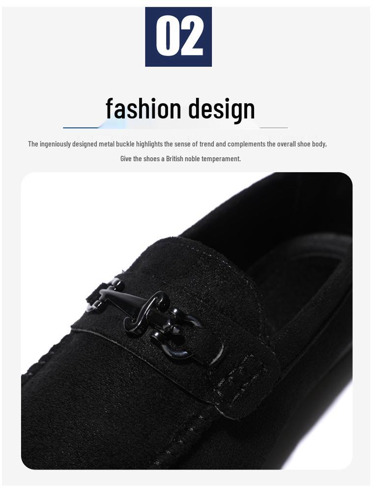 Waterproof Men's Slip-on Loafers - Casual Leather Driving Shoes for Fashion-Forward Youth.