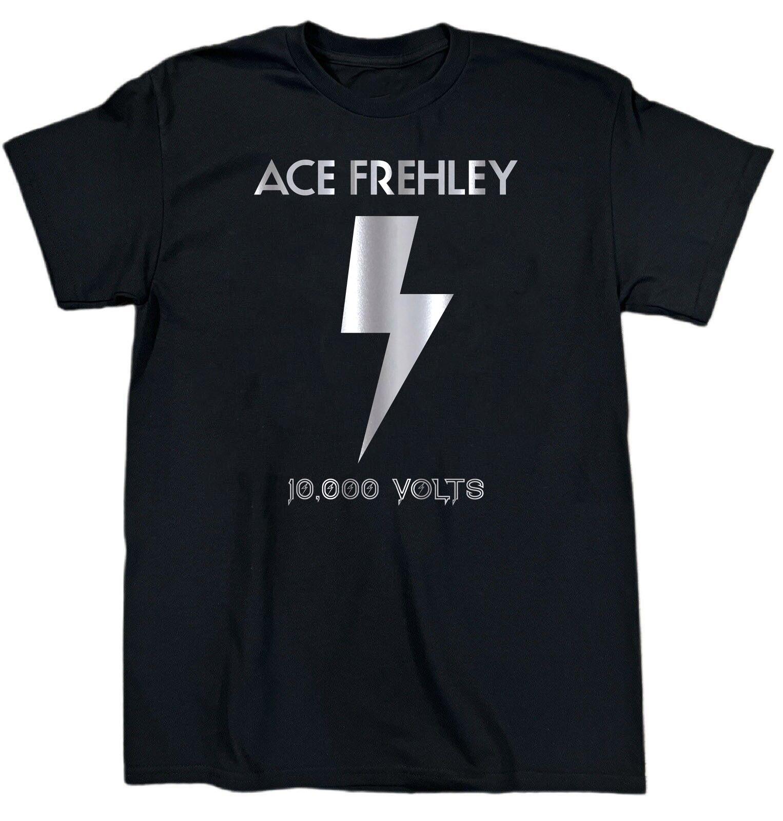 Vtg Ace Frehley 10,000 Volts Cotton Black All Size Shirt JU206 M