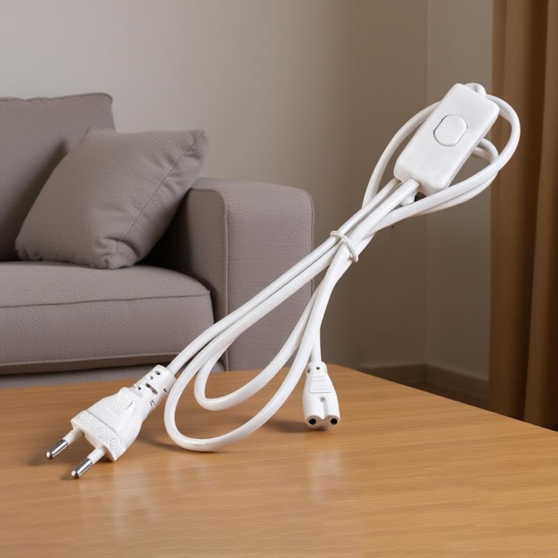 Tube T5 US /EU Plug Switch Cable 1.2m Power Adapter 110V 220V 230V Lighting Accessory 30cm Connection Wire For LED Lamp