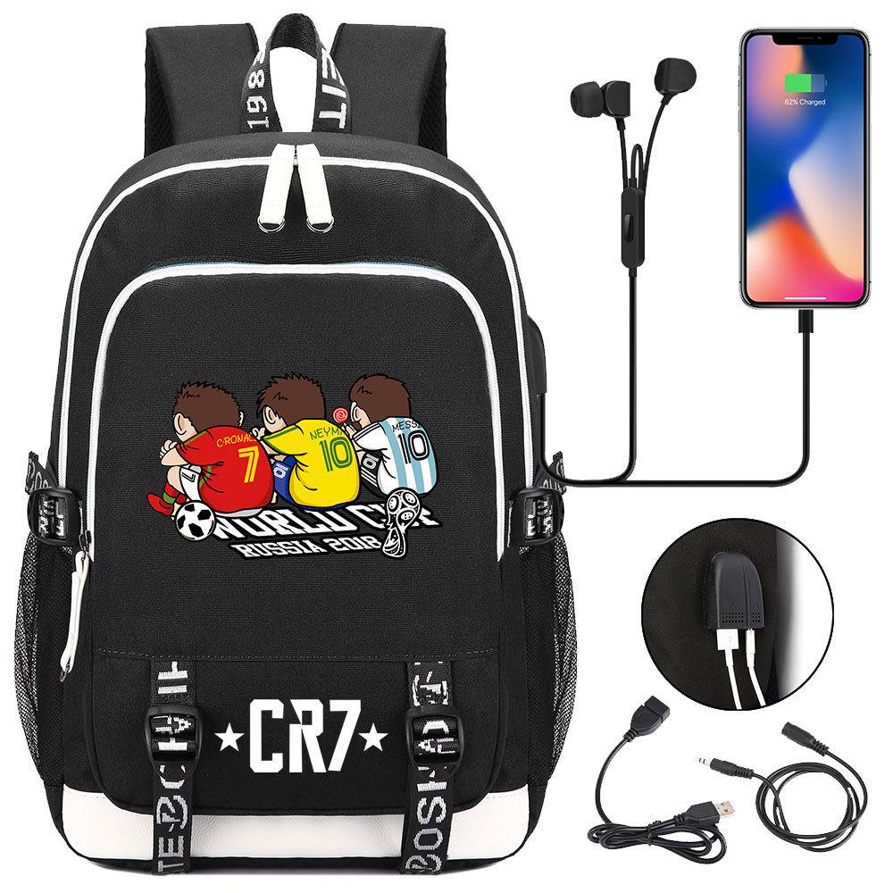 Mochila escolar de gran capacidad con correa para el hombro; set de tres piezas para estuche de lápices de estudiante