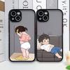 Kreative Cartoon Junge Mädchen Paare Partner Handyhülle für iPhone 17 16 Pro Max 15 14 13 12 11 XS MAX X XR 7 8 14 16 Plus Hartschalenhülle