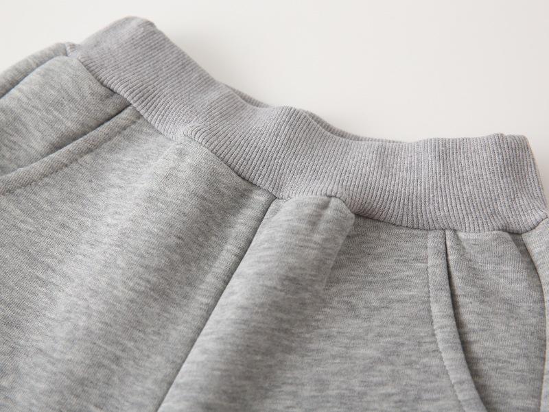 Trendy Korean 2025 Boys' 2-Piece Sweatshirt & Sweatpants Set - Fake Layered Sportswear