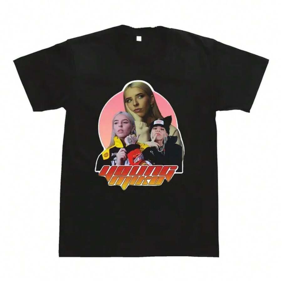 Funny Shirt Playera De Young Miko Luna Rosa Deportivas Pro DryUnisexs Round Neck Printed Short M