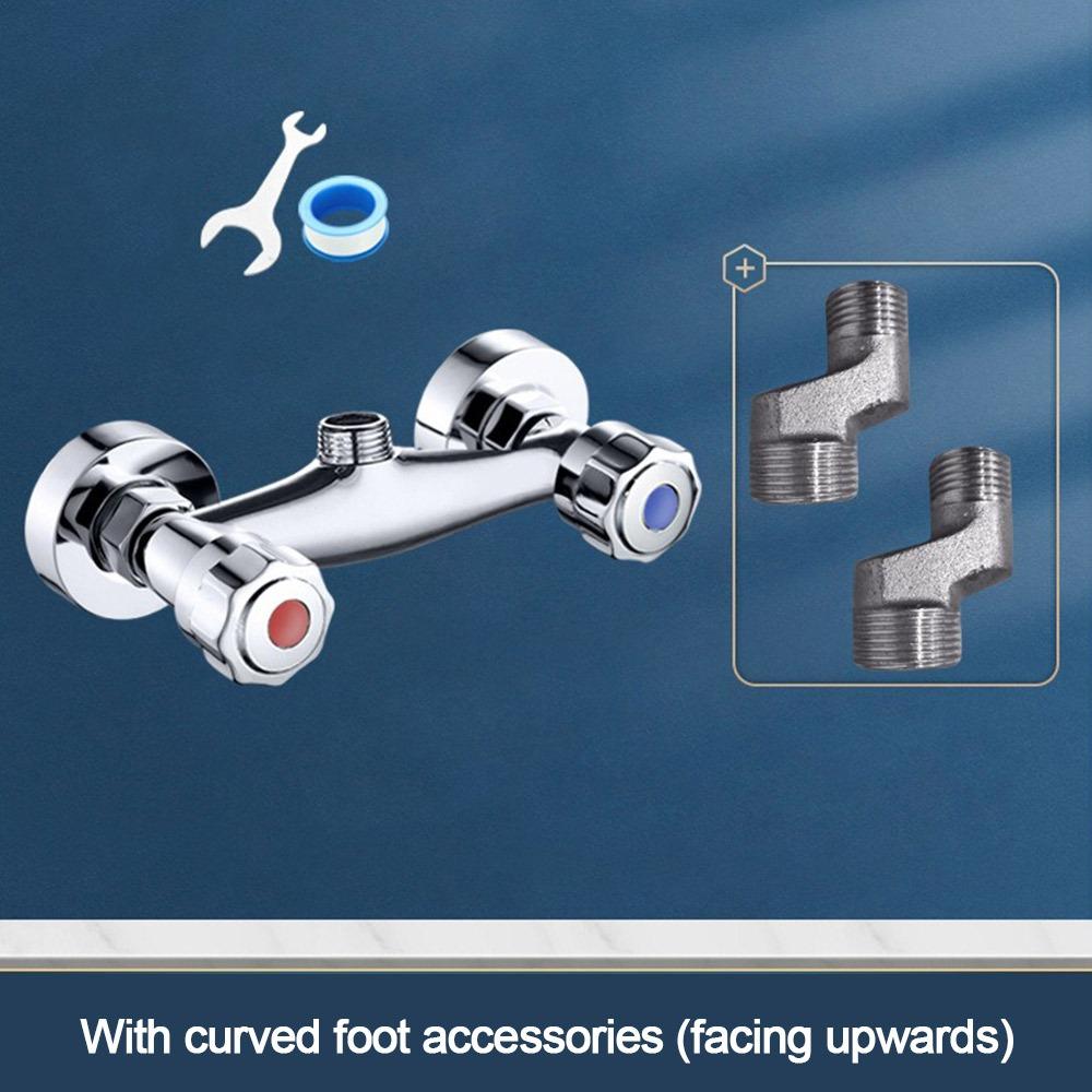 Double Control Out Water Inlet Valve Metal Diverter Valve Durable Water Tap Mixing Valve