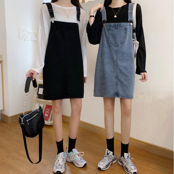 

Женский летний джинсовый сарафан 2024 - Маленький, Лестный, Модный и Молодящий стиль на подтяжках L чёрный