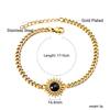 Vintage Fashion Colorful Zircon Sun Bracelet Light Luxury Gold Hand Jewelry