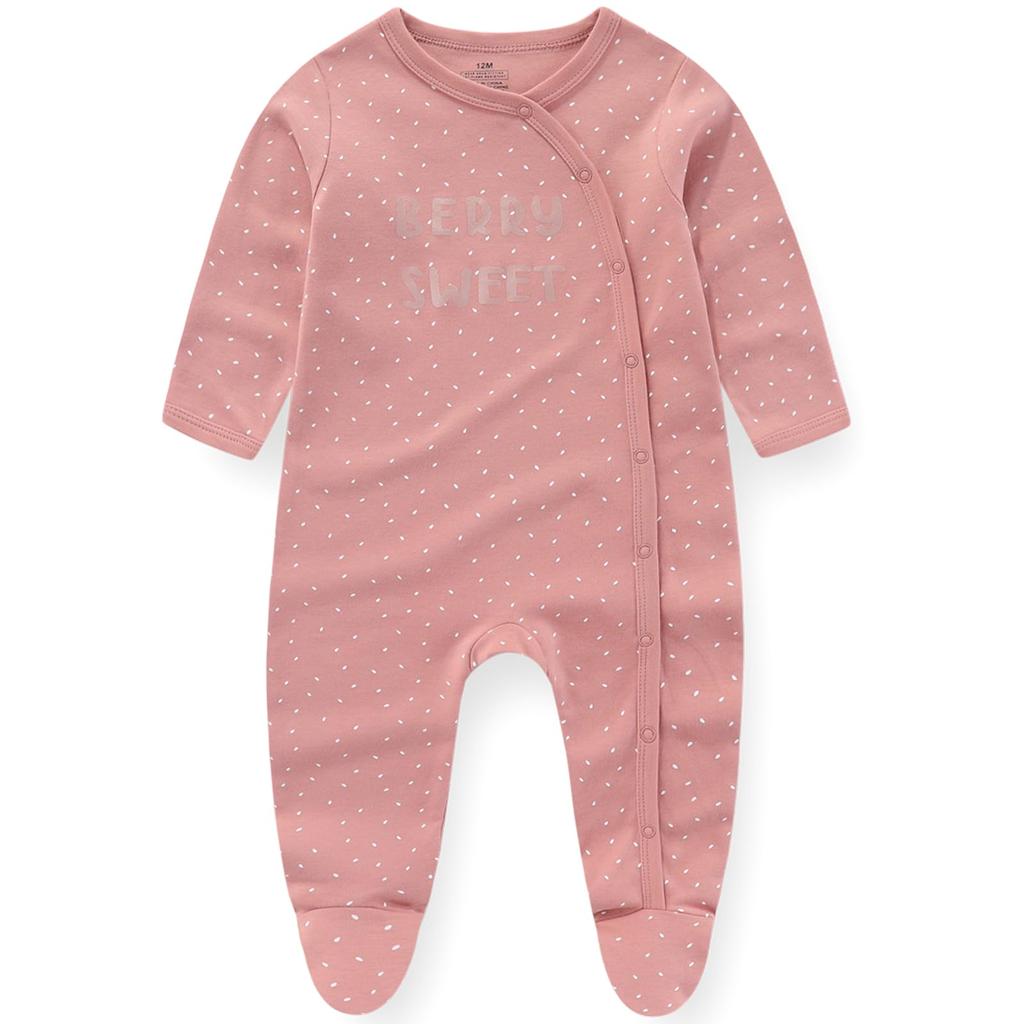 MAMIMAKA Newborn Long with Perfect for Fall and Perfect As a Baby Suitable for All Ages Months Pajamas, Cotton, Sleeve, Open-Front, Feet, Winter,