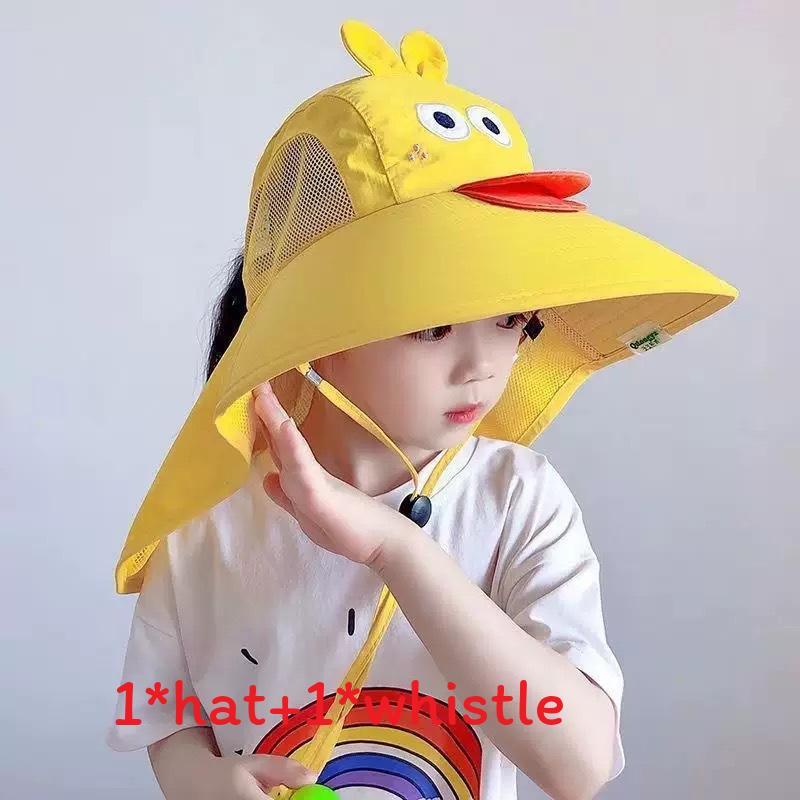 Childrens Sun Hat With Wide Brim For Uv Protection Breathable Cotton Summer Sunshade For Boys Girls