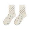 Women's Summer Thin Pure Cotton Poll Dot Crimped Boneless Tube Pile Socks