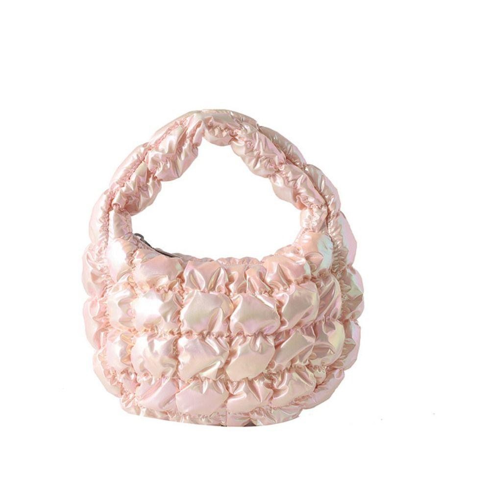 Mini Cloud Bubble Handbag Nylon Underarm Bag Sweet Pleated Cloud Bag  Office Worker