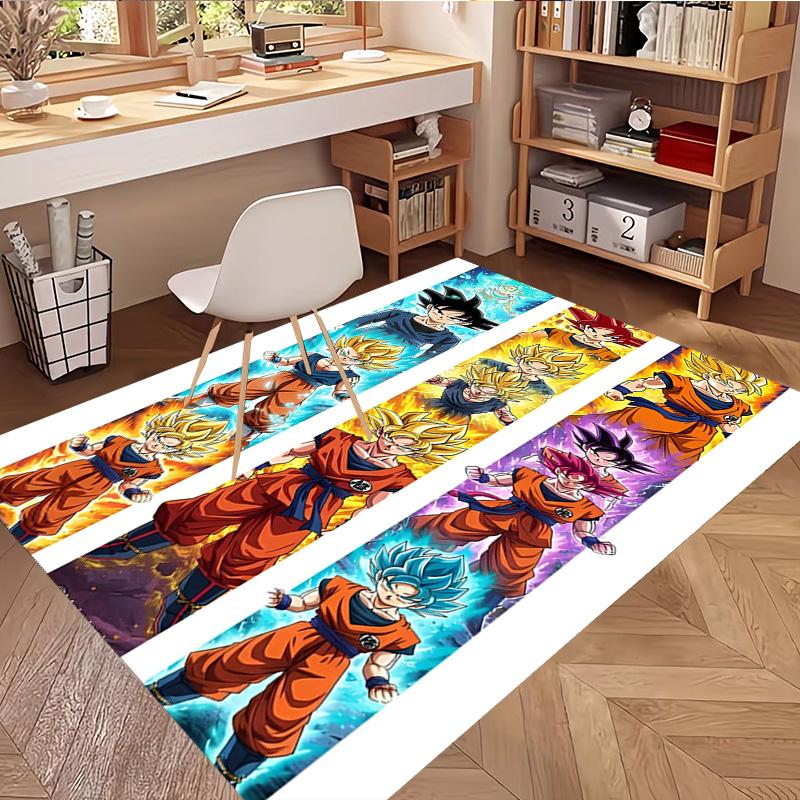 DRAGON BALL Print Rug, Washable Floor Carpet, For Entryway Dorm Laundry Room Office Study, Home Decor Birthday Christmas Gift