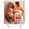 Cartoon Girl Printed 3D Bath Curtains Waterproof Polyester Fabric Washable Bathroom Shower Curtain Screen With Hooks Accessories