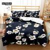 Floral Bedding Set Botanical Duvet Cover Queen Soft Boho Rose Flowers Leaves Print Comforter Cover For Kids Teens Adults Decor