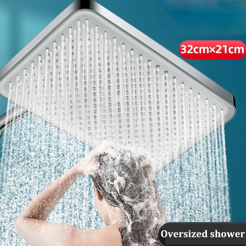 1 Piece Large Inch Large Water Outlet Pressurized Shower Head Water Heater Large Panel Top Spray Home Bathroom Accessories