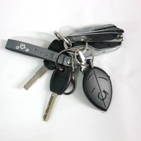 2 buc. Căutător de chei în formă de frunză, impermeabil, wireless, cu fluier, telecomandă, dispozitiv de urmărire a cheilor cu semnalizare luminoasă, localizator portabil de chei, breloc, dispozitiv anti-pierdere