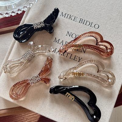 Minimalist Commuter Banana Clip, Vertical Hairpin, Ponytail Clip, Stylish and Elegant Bow Hairpin