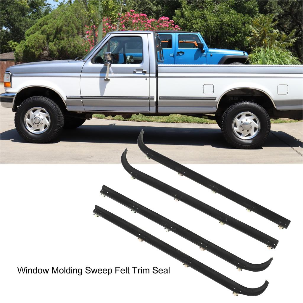 4Pcs/set Window Weatherstrip Trim for Ford Mustang Ford Truck Window Molding Trim E7TZ1521452A Noise Reduce