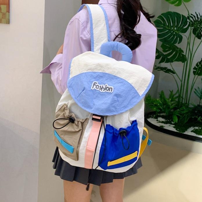 Schoolbag Dopamine Mountaineering Bag Cute Color Matching Boys and Girls Backpack New School Bag Lightweight and Versatile Travel Children's Bag