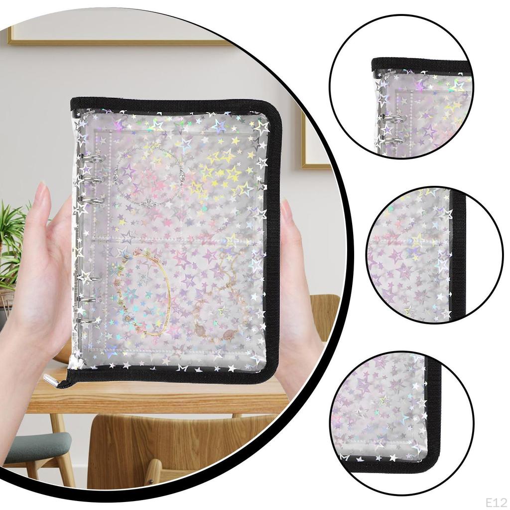 Schmuckaufbewahrungsbuch Reise-Organizer-Etui Karten Knöpfe Wiederverwendbar