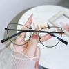 New anti-blue flat glasses plain glasses frame retro fashion small fresh women's glasses can be matched with ultra-light glasses