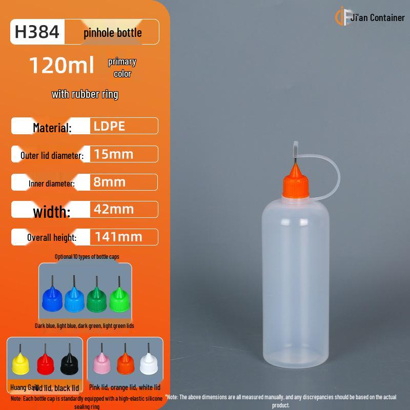 Translucent LDPE Pinhole Oil Bottle 5ml-120ml for Nail Art Glue