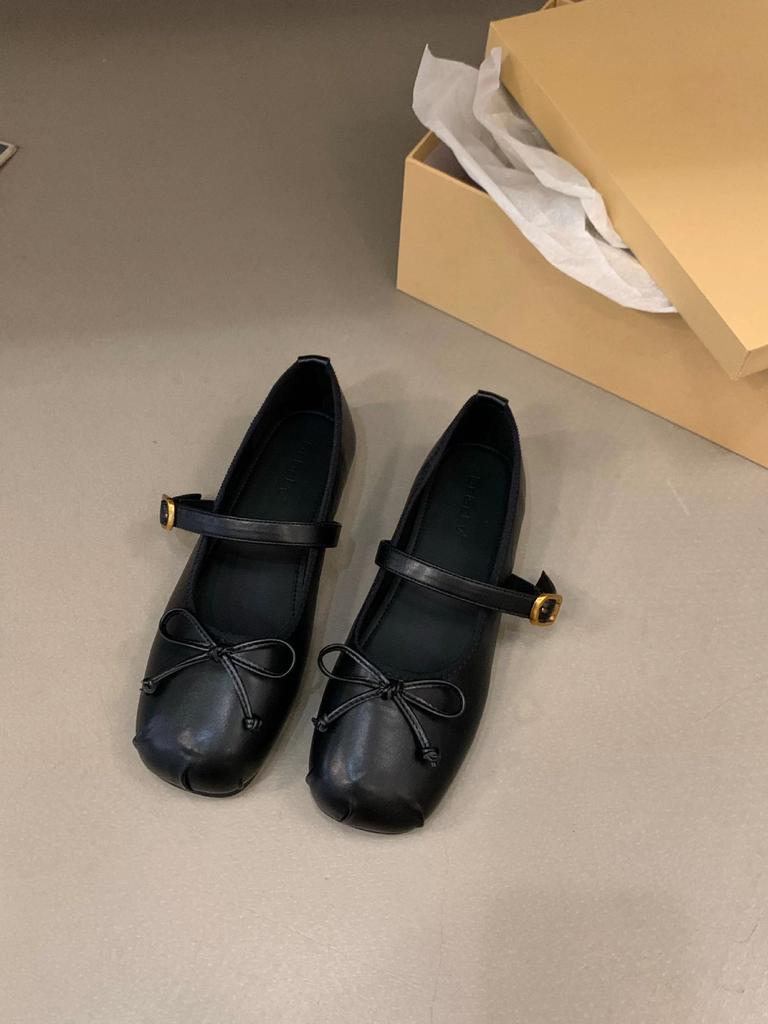 Flat-bottomed evening breeze gentle Mary Jane single shoes women's shoes 2025 new summer French versatile ballet shoes
