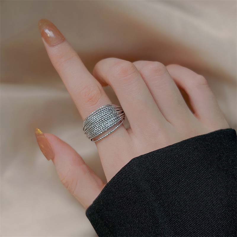 

2025 Vintage White Imitation Pearl Open Rings For Women Korean Gold Color Starfish Pearl Adjustable Rings Zircon Accessory