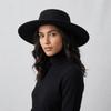 Solid Color Wide Brim Felt Hat Woolen Women Jazz Hat Elegant Hepburn Style Bucket Hat Bride