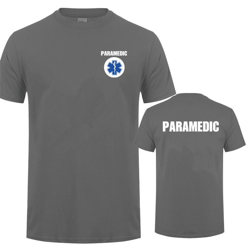 Paramedic T Shirt Summer Unisex Cotton Short Sleeve Emergency Medical Services Tshirts Unisexs Clothing Tops OT005