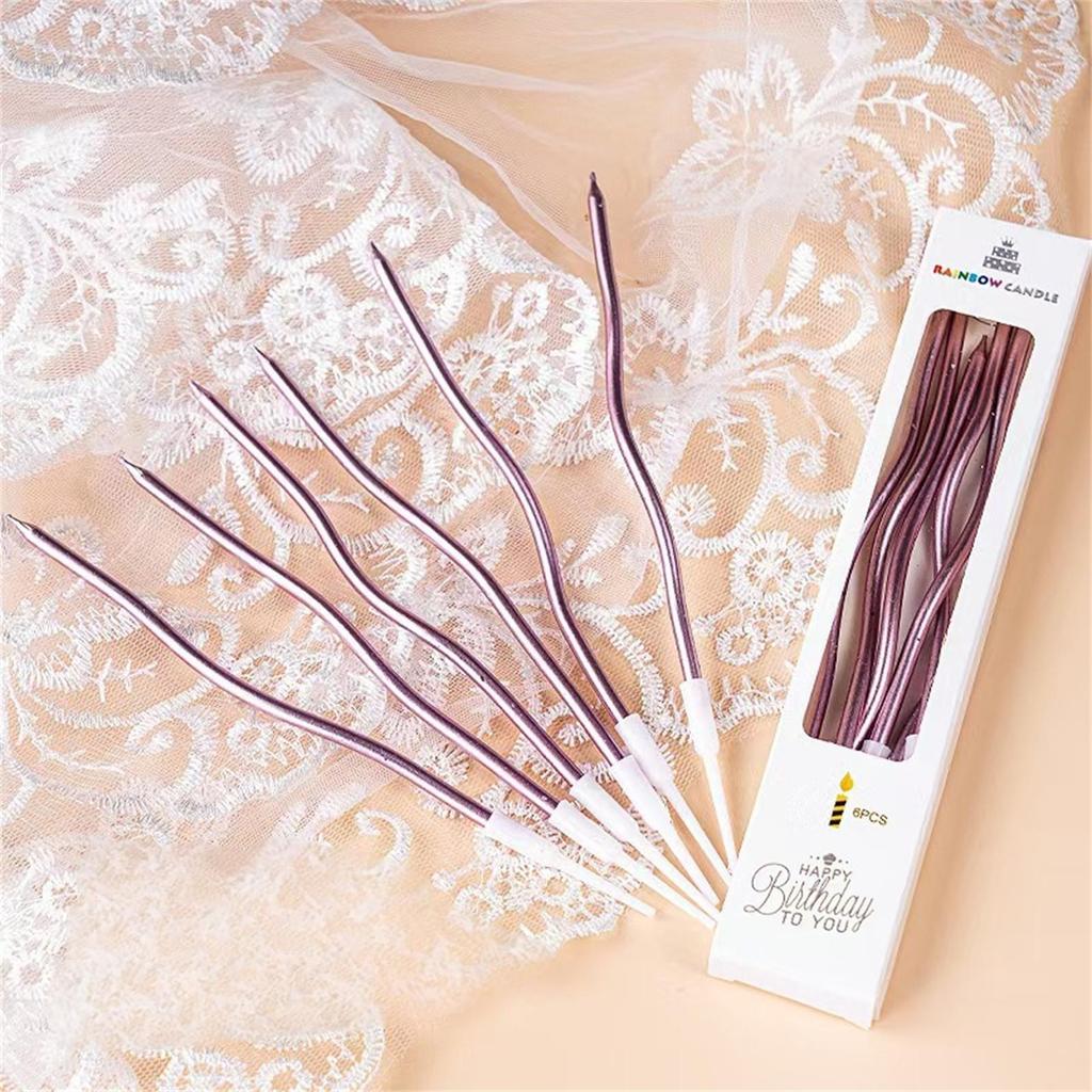 Narozeninové svíčky Spirálové dortové svíčky Dlouhé tenké dortové svíčky pro svatební hostinu a dekoraci dortu