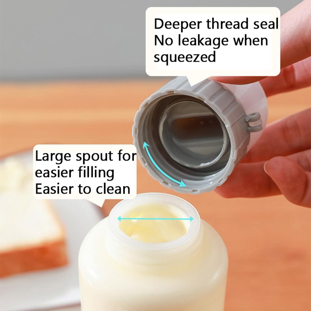 5 Loch Küche Plastik Squeeze Tomatensoßenflasche Soßenbehälter Sandflasche Ziehen Honigglas Öl Salatdressing Squeeze-Flasche