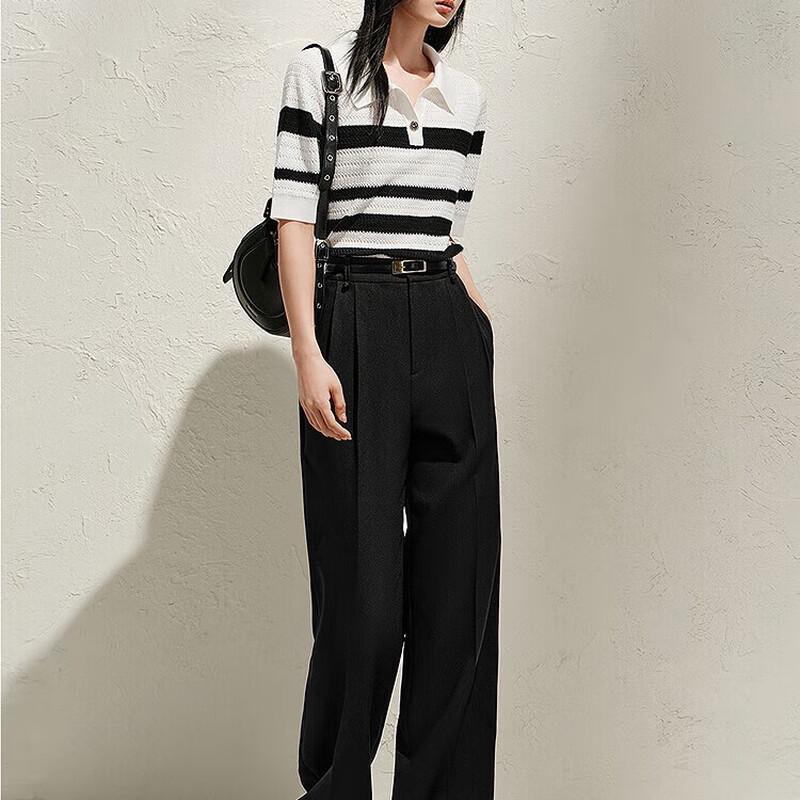 

JZ Annakool Классическая полосатая трикотажная рубашка в стиле MIU XL