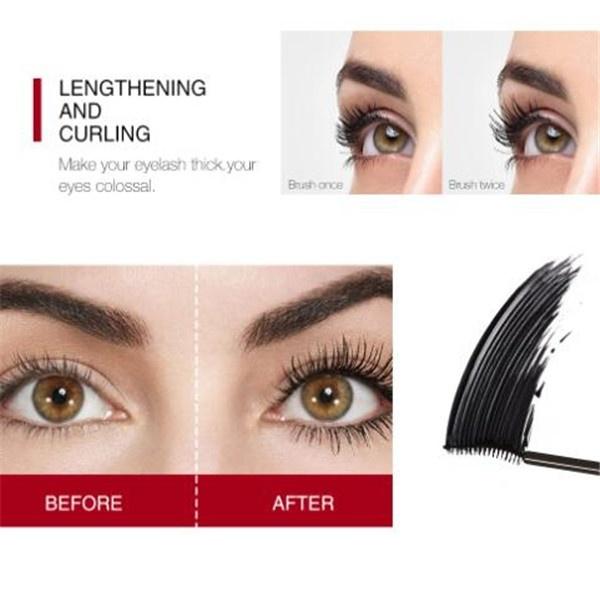 Mascara per ciglia in fibra di seta Mascara cosmetica Inchiostro impermeabile Rimel per estensione ciglia