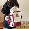 Student Schoolbag 2025 New Contrasting Color High-end Backpack Women's Large-capacity Casual Backpack