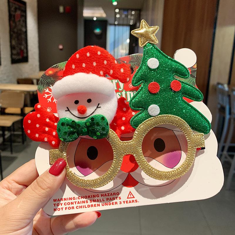 Christmas Glasses Frame Santa Claus Christmas Tree Elk Merry Christmas Glasses Props Christmas Decorations Party Decorations