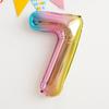 Korean Xiaohongshu 30-inch Rainbow Gradient Number Balloons for Children's Birthday Party Photo Decor.